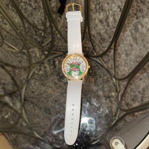 Betsey Johnson White Watch with Frog Design